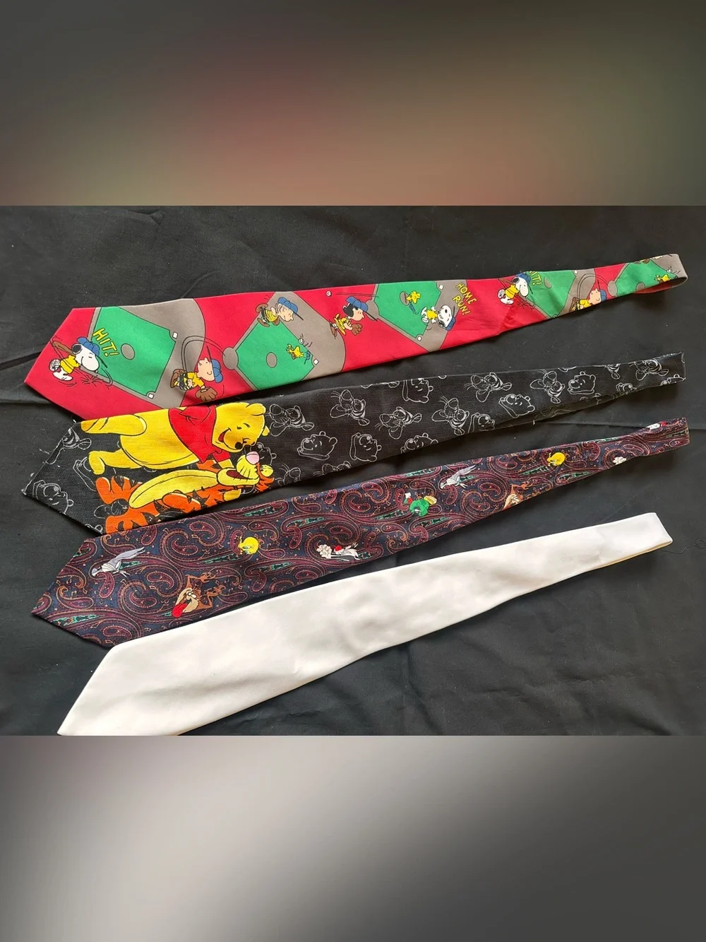 Disney men’s  Neck Ties - Red, Black, White, Multi